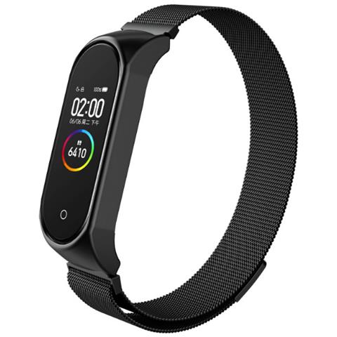 Cinturino In Metallo Per Xiaomi Mi Band 3/4/5/6 Black - Foto 2