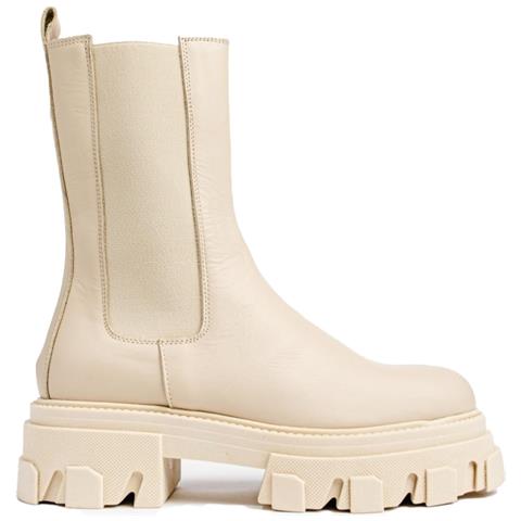 Molly High Booties Stivaletti Pelle Scarpe Donna Beige Eu 41, 37403112 La - Foto 1