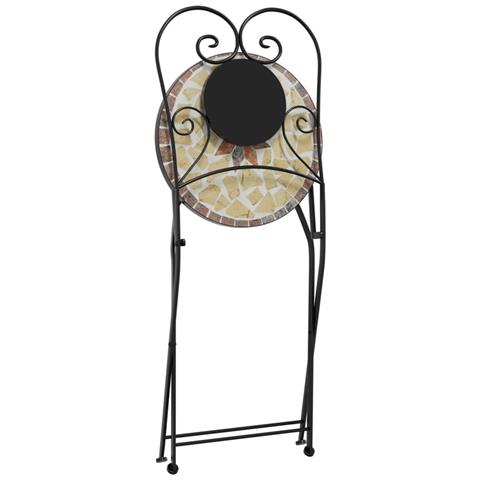 Set da Bistrot con Mosaico Terracotta e Bianco Ferro e Ceramica - Foto 2