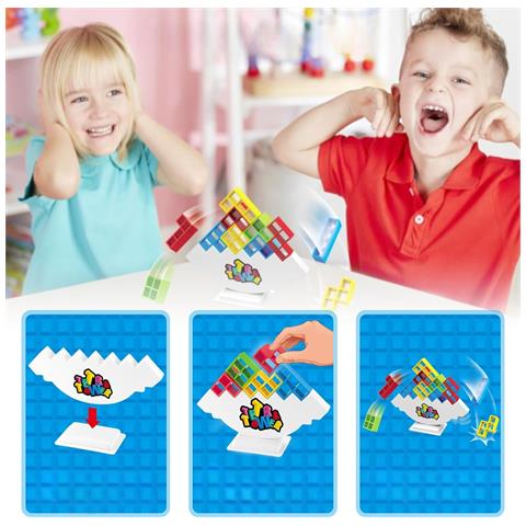 Costruisci La Tua Fantasia: Giocattolo 3d Tetris Bambini - 48 Blocchi Colorati - Foto 5
