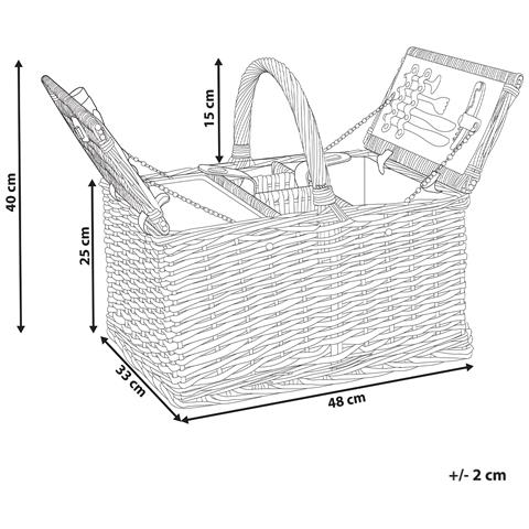 Cesto Da Picnic Groseille Vimini Grigio - Foto 7