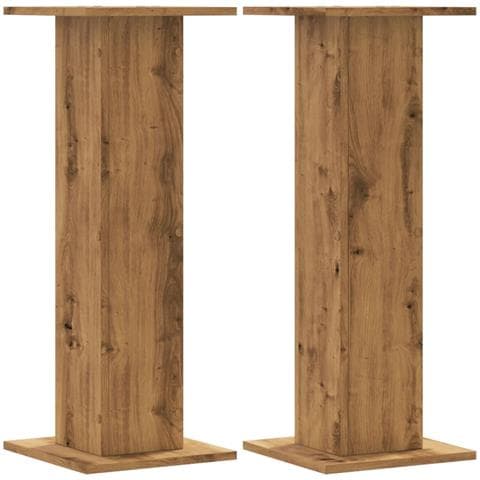Supporti Altoparlanti 2 Pz Rovere 30x30x80 Cm In Multistrato - Foto 2