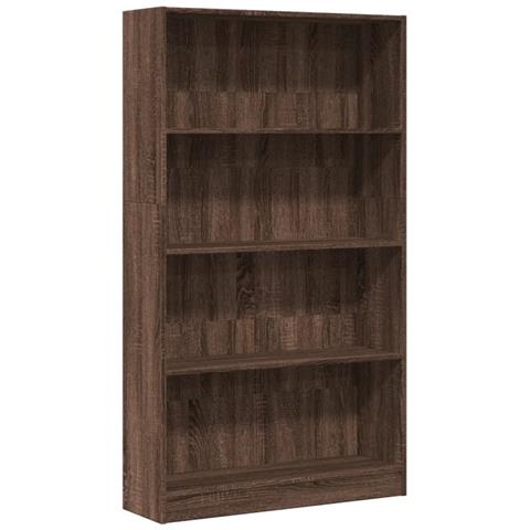 Libreria Rovere Marrone 80x24x143 Cm In Legno Multistrato - Foto 2