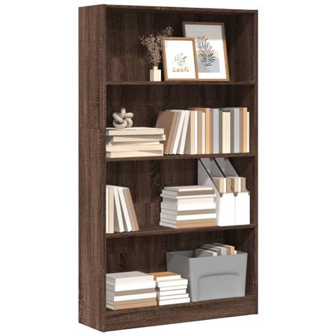 Libreria Rovere Marrone 80x24x143 Cm In Legno Multistrato - Foto 1
