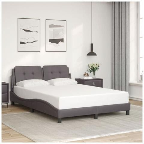 Giroletto Senza Materasso Zadar Crema 120x200 Cm In Similpelle - Foto 8