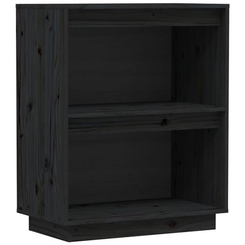 Mobile Consolle Nero 60x34x75 Cm In Legno Massello Di Pino - Foto 1