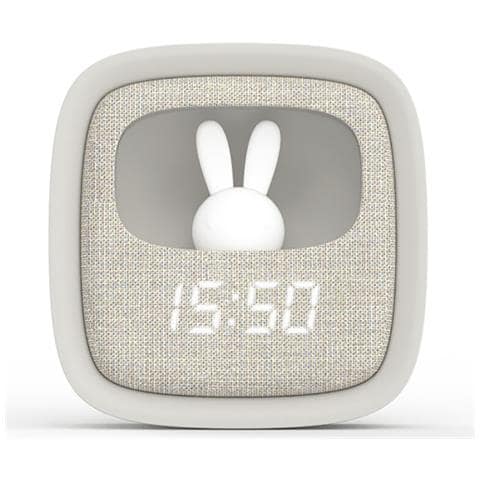 Billy Clock Tactile 3 Alarm Bambino Luce Notturna Coniglio, Grigio - Foto 1