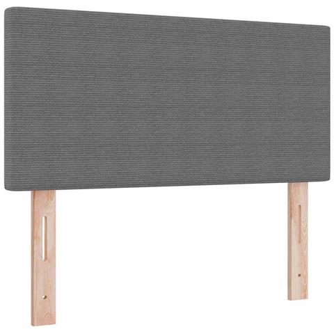Testiera Design Semplice Grigio Chiaro 100 cm in Tessuto Corduroy - Foto 1