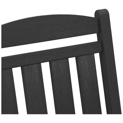 Set di Lounge da Giardino  3 Pezzi Nero HDPE, Sedia a dondolo giardino  nera 70x92x108 cm HDPE, Tavolino laterale Adirondack  nero 38x38x45 cm HDPE - Foto 9