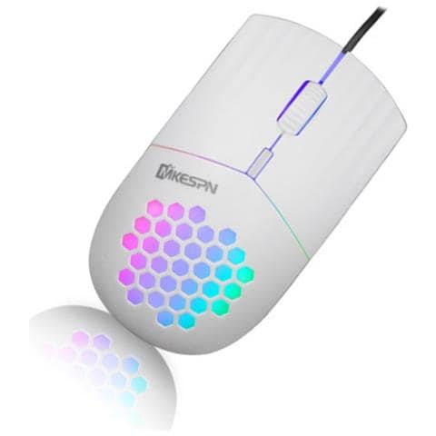 Mouse Ottico Cablato Rgb A 7 Colori Con Interfaccia Type-c Da 1,5 M White - Foto 1
