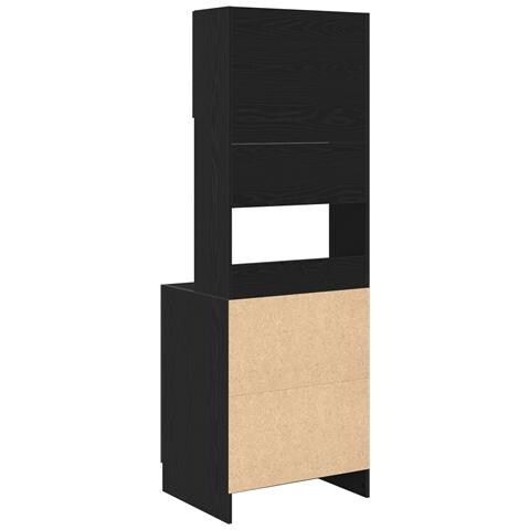 Armadio da Cucina Nero 60x50x180 cm Legno Ingegnerizzato - Foto 8