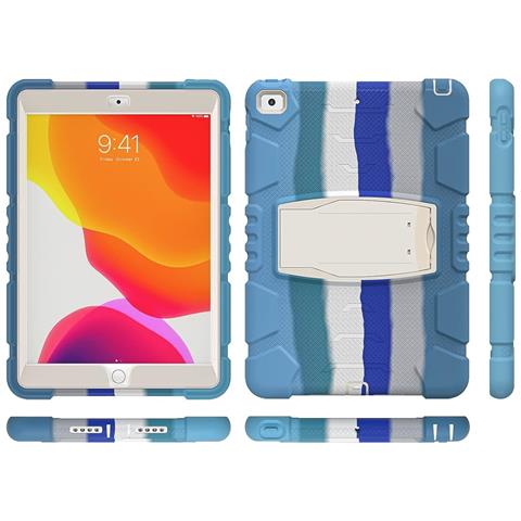 Custodia Per Ipad 9/8/7 10.2” Blindata Con Supporto Blu - Foto 2