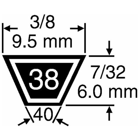 Cinghia Trapezoidale 3l 34"" - Foto 5