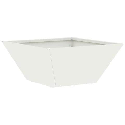 Vaso a Ciotola da Giardino Bianco 35 x 35 x 15 cm Acciaio - Foto 1