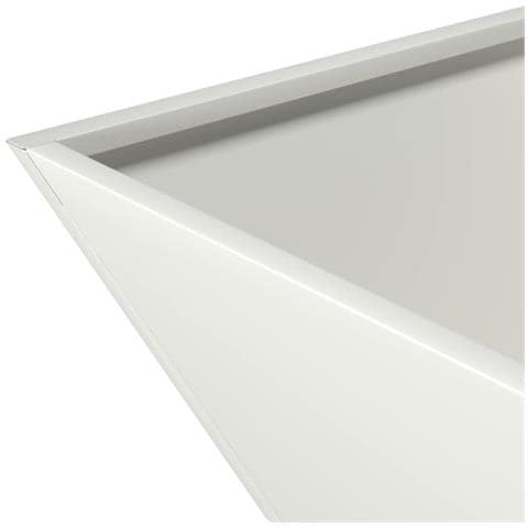 Vaso a Ciotola da Giardino Bianco 35 x 35 x 15 cm Acciaio - Foto 8