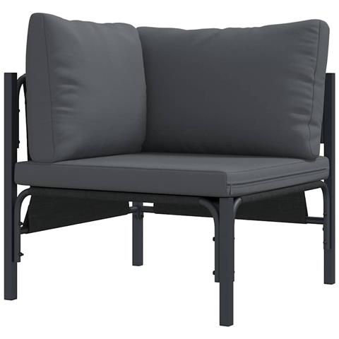 Mobili da Esterno con cuscino con cuscino Antracite Acciaio - Foto 1