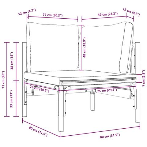 Mobili da Esterno con cuscino con cuscino Antracite Acciaio - Foto 9
