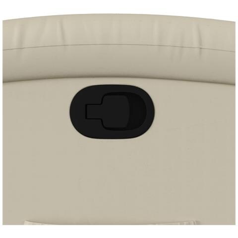 Poltrona reclinabile in similpelle color crema - Foto 9