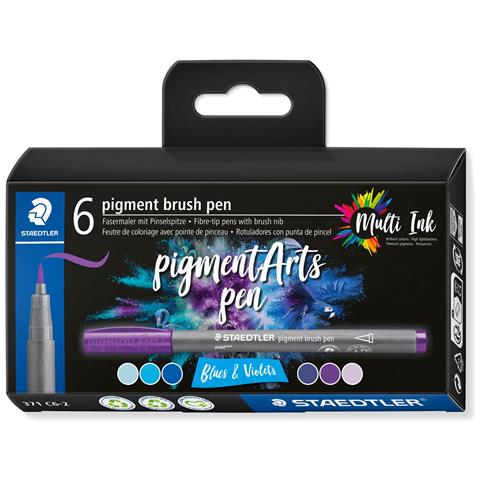 Pigment Arts Brush Pen Blues & Violets marcatore Blu, Viola 6 pz - Foto 1