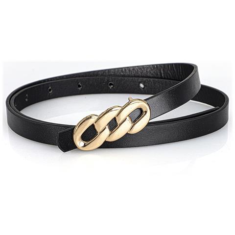 Cintura Da Donna In Pelle Pu Con Otto Fibbie - Accessorio Elegante Per Abiti E Camicie Black - Foto 2