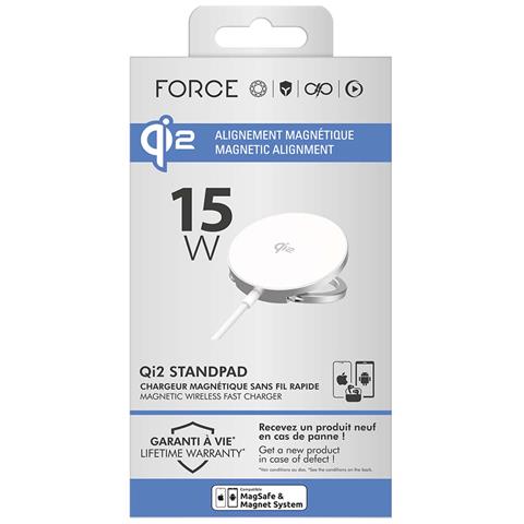 Caricatore Wireless Magnetico 15w Qi2 Magsafe Retrattabile + Caricatore Usb-c, Bianco - Foto 2