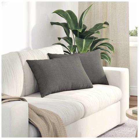 Cuscini da Divano 2 pcs Grigio chiaro 60 x 40 cm - Foto 2