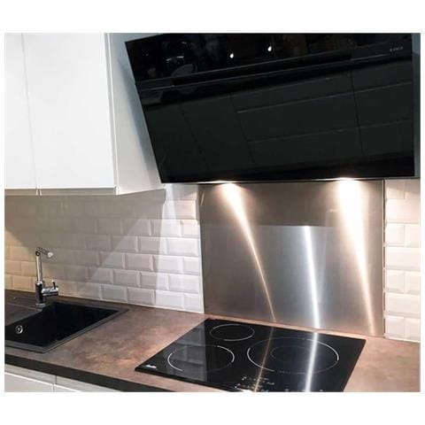 Pannello Paraschizzi In Acciaio Inox Aisi 304 Ideale Per La Protezione Delle Pareti Della Cucina - Profondità 60 (l50 X P60) - Foto 1