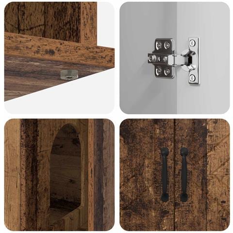 Casa per Gatti Legno vecchio 85 x 55 x 50 cm Legno multistrato - Foto 9