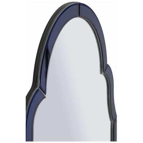 Specchio Da Parete Tangeri Ad Arco Con Cornice Specchio Blu 41x74 Cm - Foto 2