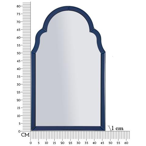 Specchio Da Parete Tangeri Ad Arco Con Cornice Specchio Blu 41x74 Cm - Foto 8