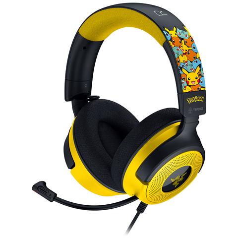 Kraken V4 X Pokemon Auricolare Cablato A Padiglione Gaming USB Type-C / USB Type-A Nero, Giallo - Foto 1