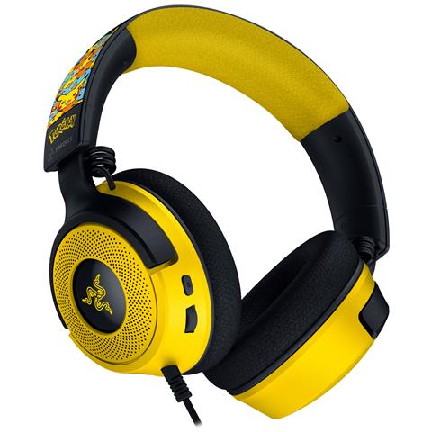 Kraken V4 X Pokemon Auricolare Cablato A Padiglione Gaming USB Type-C / USB Type-A Nero, Giallo - Foto 2