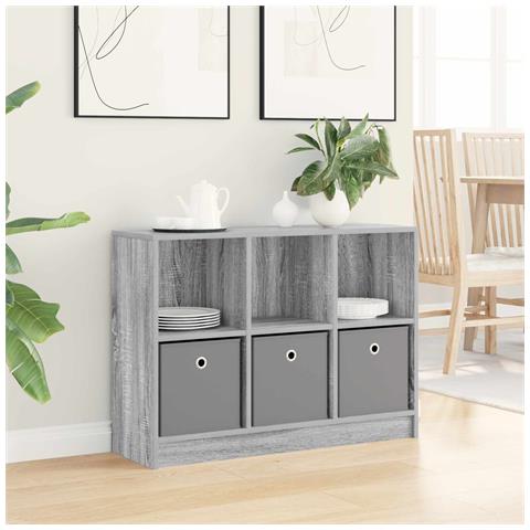 Credenza con cassetto Grigio Sonoma 88,5 x 27,5 x 63,5 cm - Foto 2