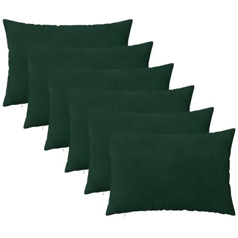 Cuscino con cuscino HEERLEN 6 pz Verde Scuro Velluto - Foto 1
