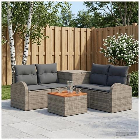 Set di divani 6 pz Grigio e Grigio Scuro - Foto 2