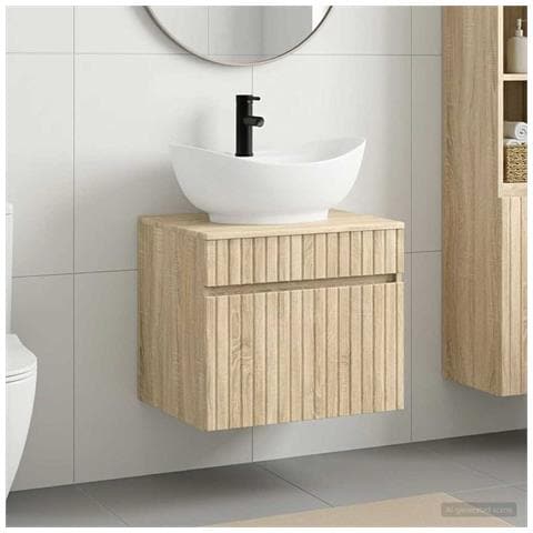 Set di mobili per il bagno Rovere Sonoma Legno ingegnerizzato - Foto 2
