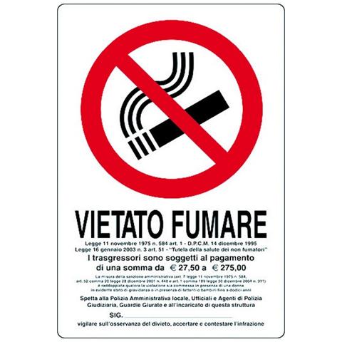 Cart. "vietato Fumare" 30x20pl - Foto 1