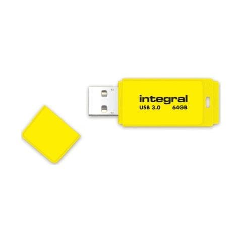 Neon USB 3.0 64GB, USB 3.0 (3.1 Gen 1) , Type-A, 0 - 70 °C, Cuffia, Giallo, Blister - Foto 2