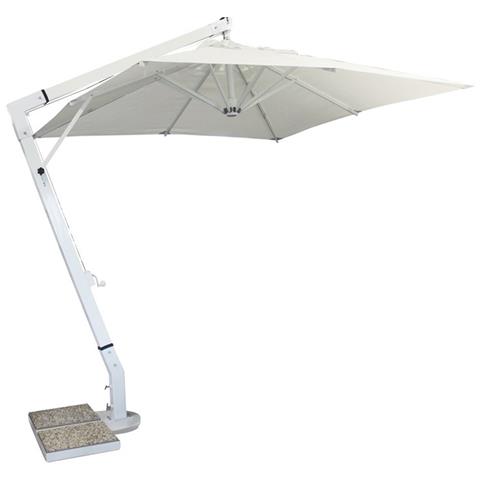 Ombrellone Da Giardino 3 X 4 Palo Laterale Bianco Per Esterno Ristorante Gelateria Bar Hotel Albergo - Foto 1