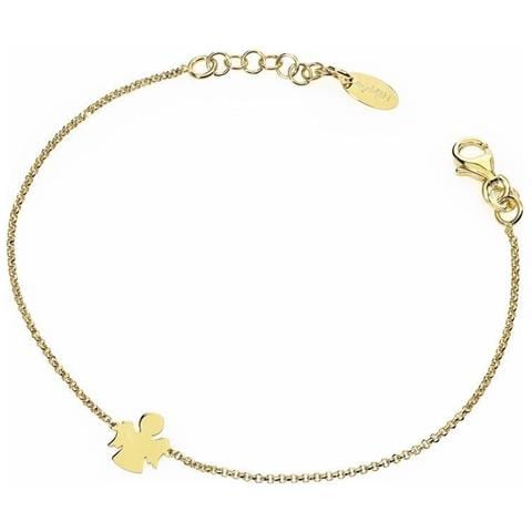 Bracciale In Argento 925 - Collezione Prega, Ama - Colore Oro - Misura Unica Bracciale Angelo - Foto 2