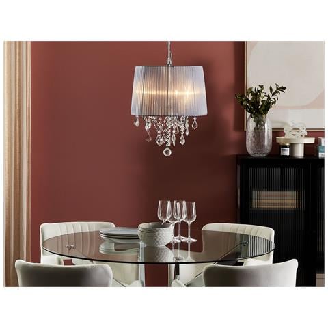 Lampadario In Cristallo Grigio Chiaro Evans - Foto 37