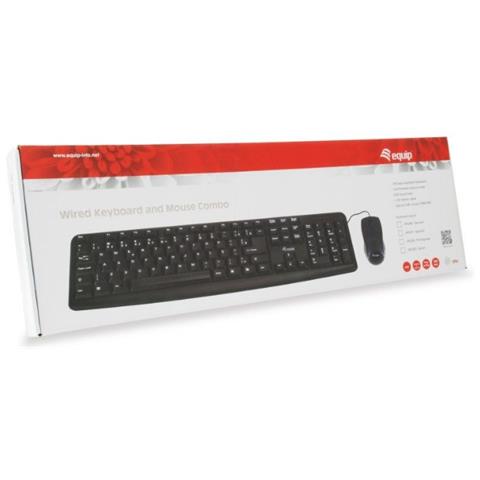 Tastiera e Mouse USB 245203  per Casa e Ufficio (Layout Italiano) Colore Nero - Foto 5