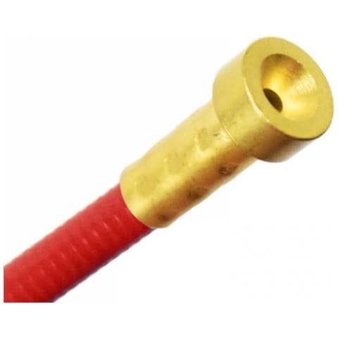FILO 1,0//1,2 GUAINA TEFLON ROSSA 2,0 X 4,0 L.4400 CON TERMINALE IN BRONZO