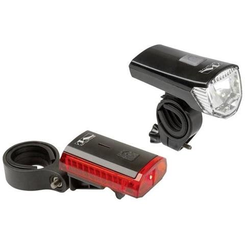 Kit Illuminazione Bicicletta Atlas K 11 Usb Led A Batteria Ricaricabile Nero - Foto 1