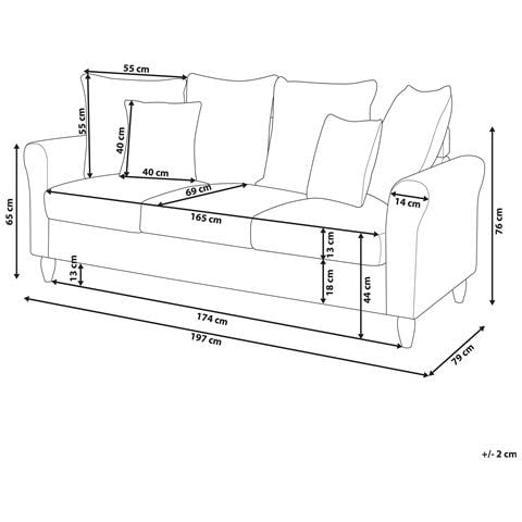 Divano 3 Posti In Velluto Verde Scuro Bornholm - Foto 18