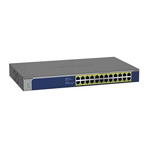 Switch PoE 24 porte Gigabit Ethernet Unmanaged (GS524PP) con 24 PoE+ a 300 W, montaggio su rack / desktop e assistenza a vita ProSAFE - Foto 1