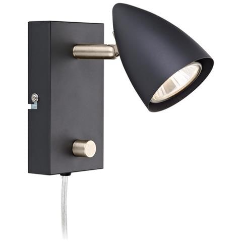 Applique Per Interni A 1 Luce Nera, Gu10 - Foto 1