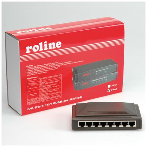 RS-108D Fast Ethernet Switch, 8 Ports, 30 x 140 x 85 mm - Foto 2