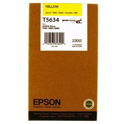 C13T563400 Cartuccia Ink Originale Gialla per Stylus Pro 9800 / 7800 - Foto 1