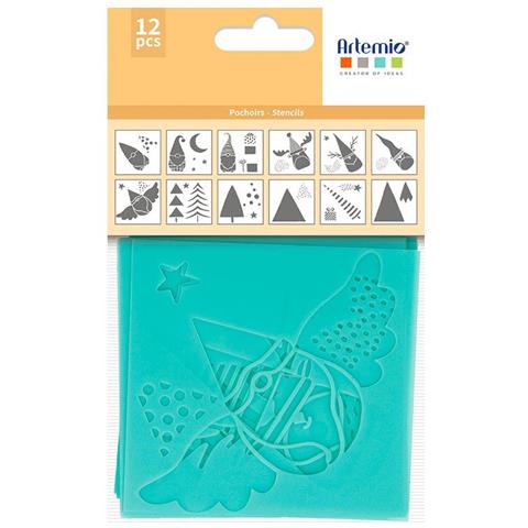 12 Stampini Di Natale 9 X 9 Cm - Foto 1